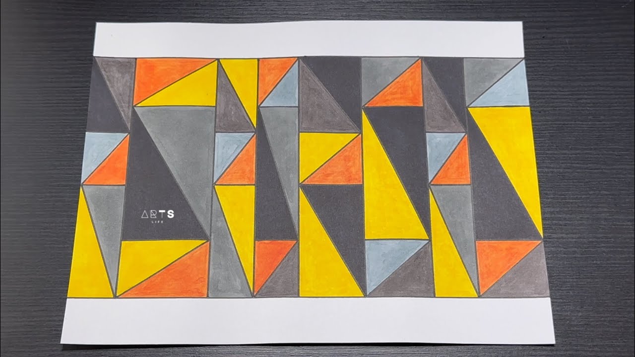 Using Rectangles & Right Triangles Concept to Sketch Tessellation Design • Agile Steps (Blueprint.3)