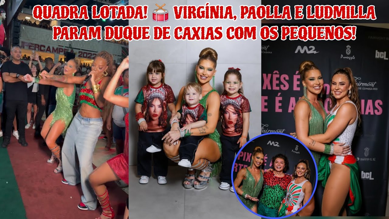 ENCONTRO HISTÓRICO! 😍 VIRGÍNIA E PAOLLA OLIVEIRA SAMBAM JUNTAS E FILHOS ROUBAM A CENA NA GRANDE RIO!