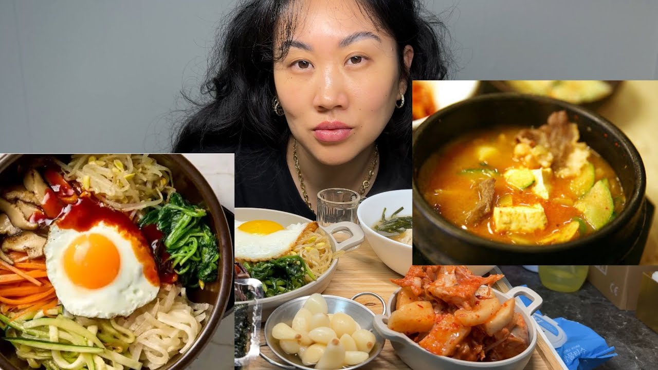 된장찌개 🍲& 비빔밥🥣/КОРЕЙСКИЙ 🇰🇷FAST FOOD/МУКБАНГ/ОТВЕЧАЮ НА ❓#еда #korea #food #mukbang #fastfood 