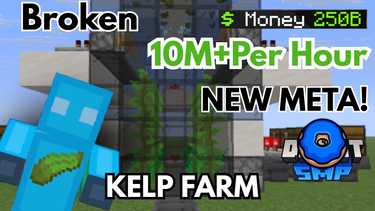 The Best Bone Meal Kelp Farm On The Donut SMP NEW META!
