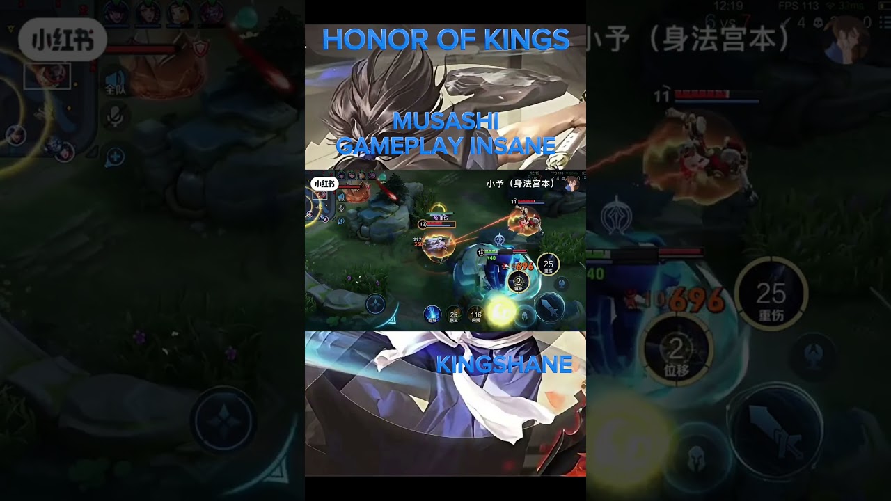 MUSASHI GAMEPLAY INSANE - HONOR OF KINGS #honorofkings #honorofkingsindonesia #hok #gameplay