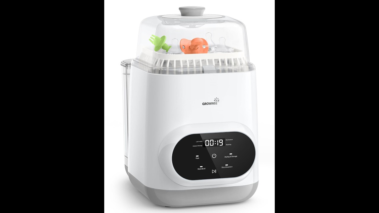 Grownsy EaseClean: Wash, Sterilize, Dry Review - Pros & Cons - Grownsy EaseClean Bottle Washer Pro
