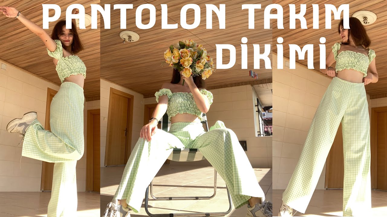 PANTOLON TAKIM DİKİMİ/BÜZGÜLÜ ÜST NASIL DİKİLİR?/PANTOLON NASIL DİKİLİR?