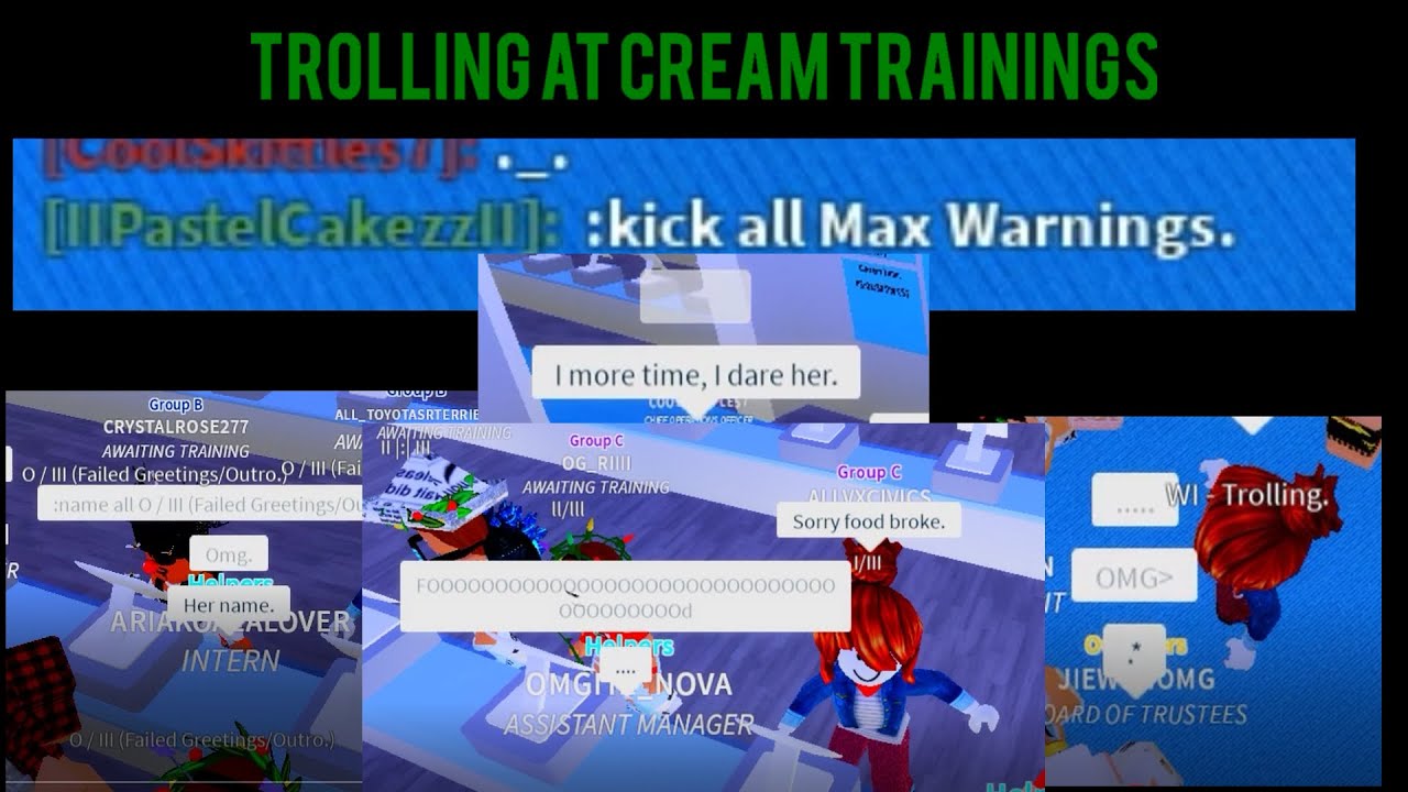 ТРОЛЛИНГ НА ТРЕНИНГАХ CREAM || ТРОЛЛИНГ В КАФЕ ROBLOX