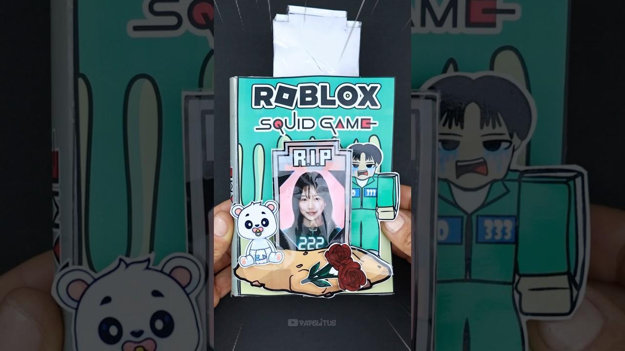 Quiet Book Squishy Squid Game 2  Player 222🦑 Game Book Squid Game #gamebook #blindbag