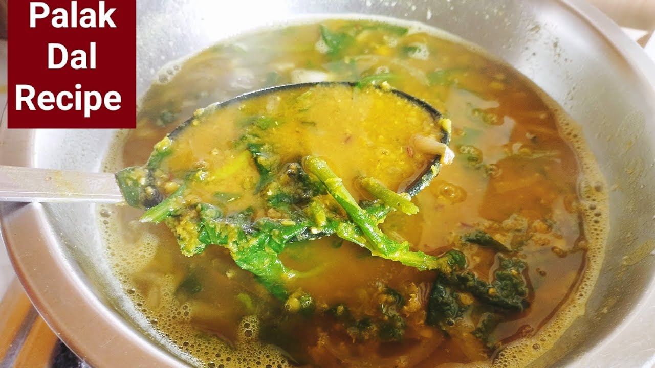 Healthy & Tasty Palak Dal Recipe | Palong Shaak Diye Musoor Dal Recipe | How To Make Palak Dal |