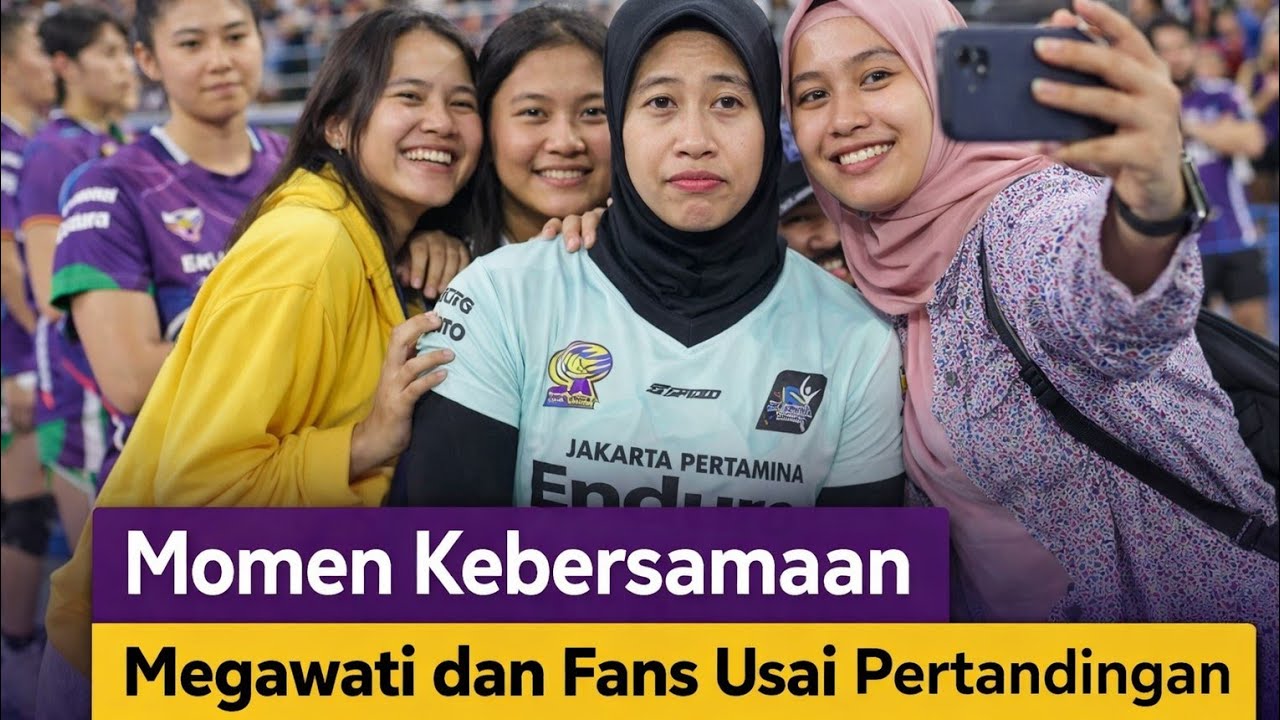Momen Kebersamaan Megawati dan Fans Usai Pertandingan❗️