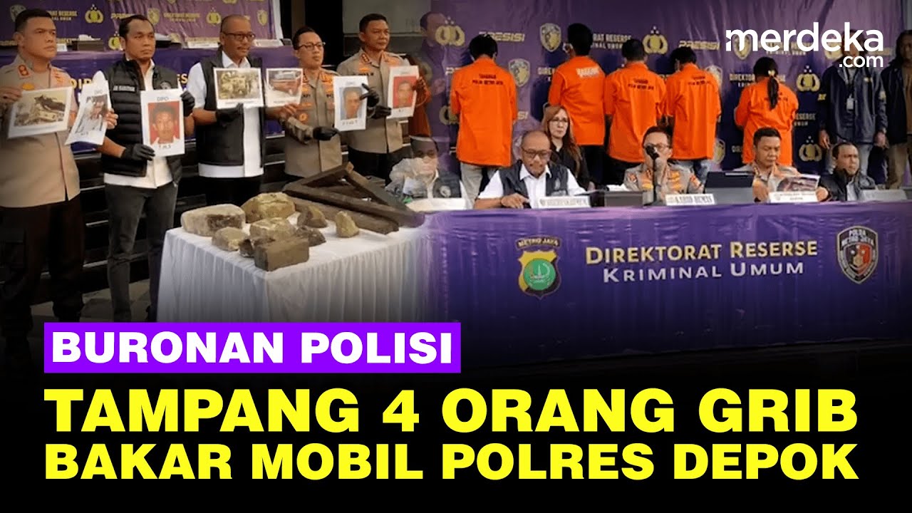 Tampang Buronan 4 Anggota GRIB Jaya Pelaku Pembakaran Mobil Polres Depok, Perintah Tegas Polisi