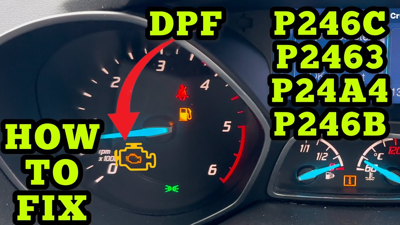 FORD P246C P2463 P24A4 P246B DPF Сажевый фильтр | LIMP MODE | КАК ИСПРАВИТЬ