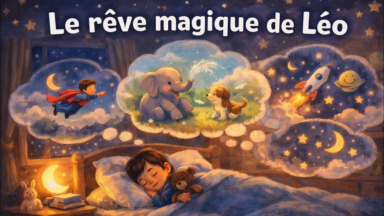🌙 Le rêve magique de Léo | Histoire pour dormir 📖 Français facile A1-B1 