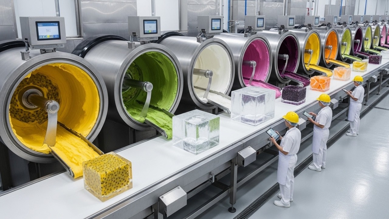 How 100 Ice Cream Flavors Are Mixed Simultaneously With Zero Human Touch — Robot Factory