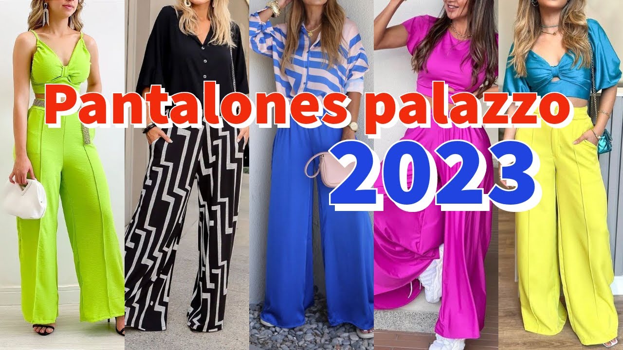 PANTALONES PALAZZO 2024_25 || LOOKS ELEGANTES Y MODERNOS/MODA PRIMAVERA VERANO 2024