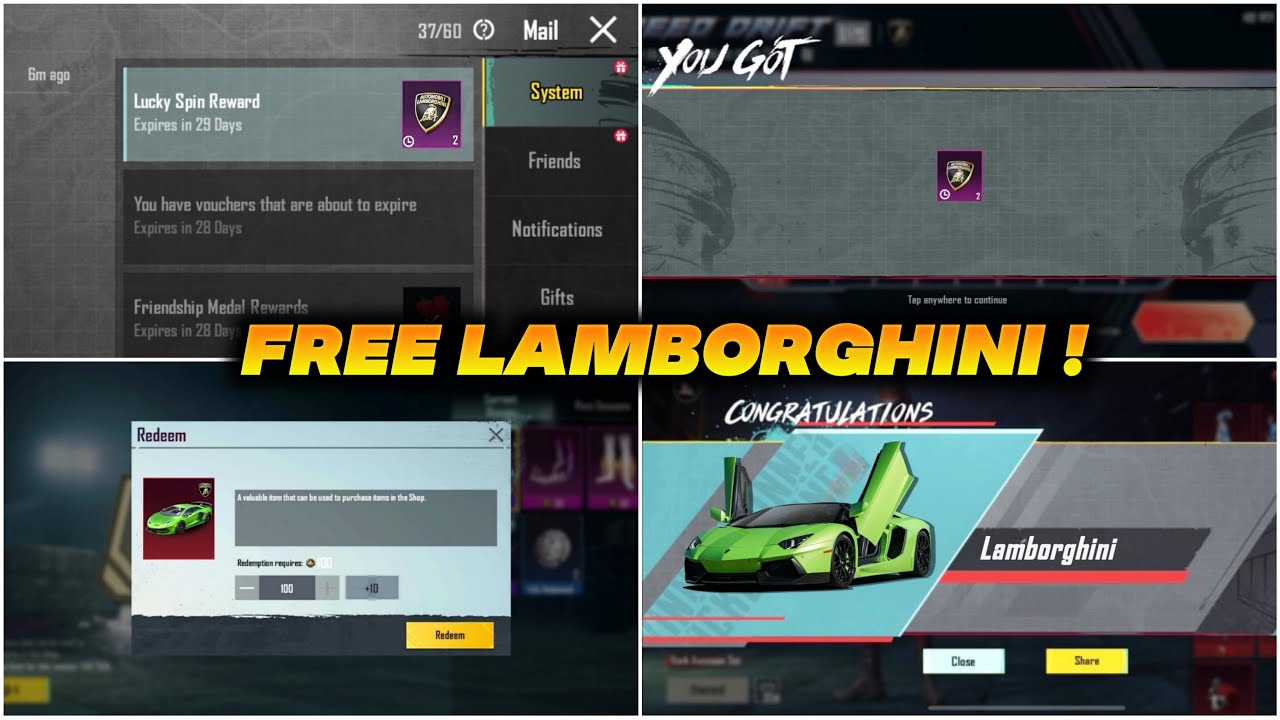 Omg 😍 Lamborghini Crate Opening Bgmi !