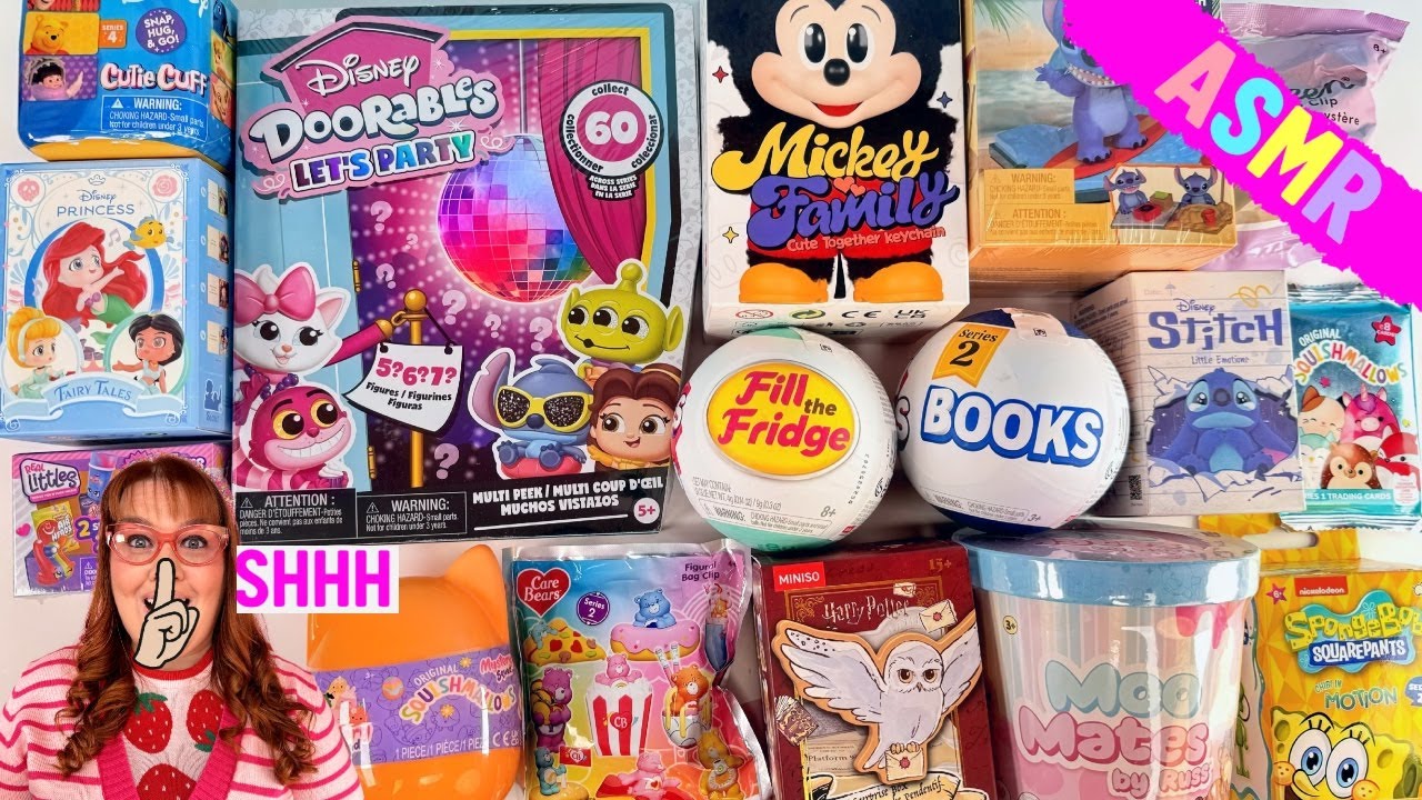 💜 ASMR NO TAPPING 24 Minutes Blind Box & Blind Bag Unboxing!  No Music No Talking 💜