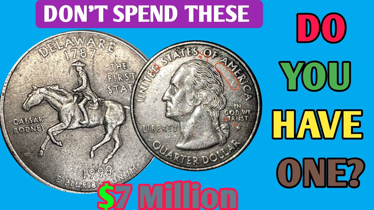 Delaware 1999 USA State Quarter - First State 1787 Caesar Rondeny- United States 1/4 Dollar - 25c