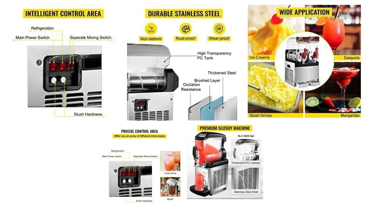 How to Use VEVOR B09BCQVHBB Commercial Slushy Machine: User Manual Guide