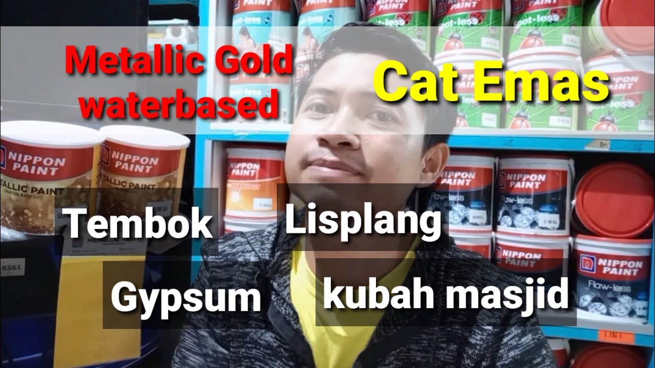 CAT METALIC GOLD WATERBASED UNTUK LIST, ORNAMEN DAN KUBAH MASJID