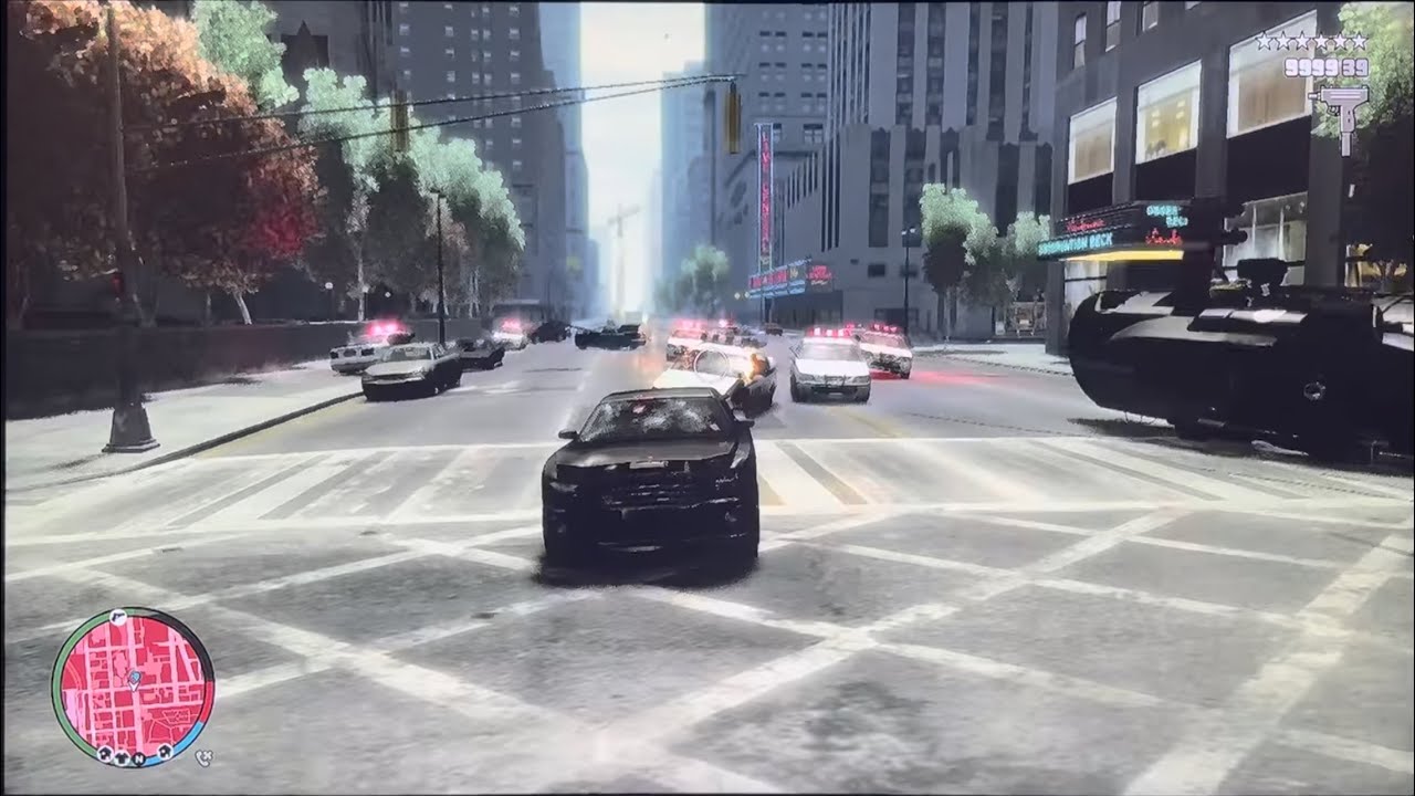 GTA 4 - Shootout Across Star Junction + 6 Star Rampage