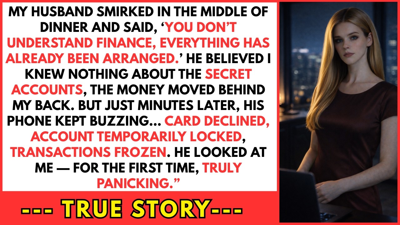 My Husband Thought I Knew Nothing About Finance — Until His Account Froze at Dinner