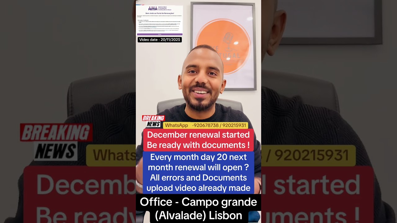 December renewal startedBe ready with documents! &reg;Live Portugal By Harry | Advocate Harry | Portugal