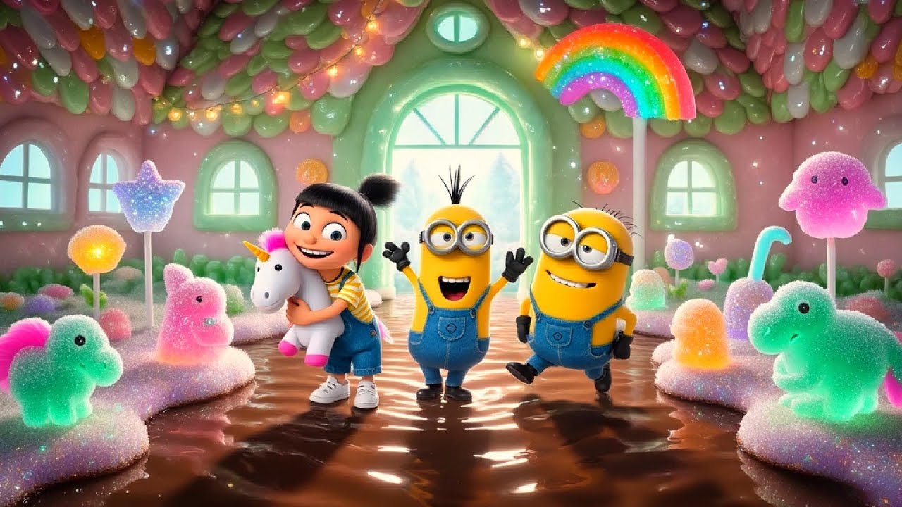 MINIONS ENTER A COLORFUL CANDY WORLD 🌈🍭 A Sweet Surprise Awaits! | Funny Minion Cartoon