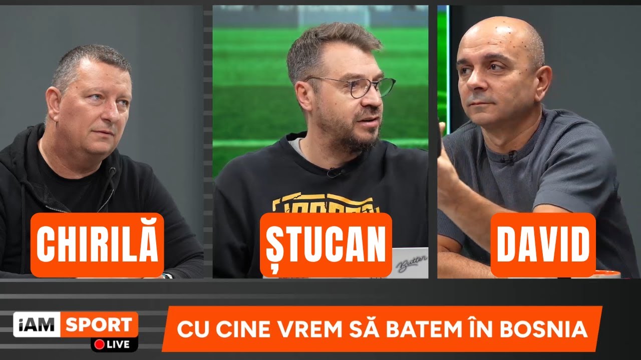 iAMsport LIVE - 13 Noiembrie | Cu cine vrem să batem în Bosnia. Ștucan x Chirilă x David