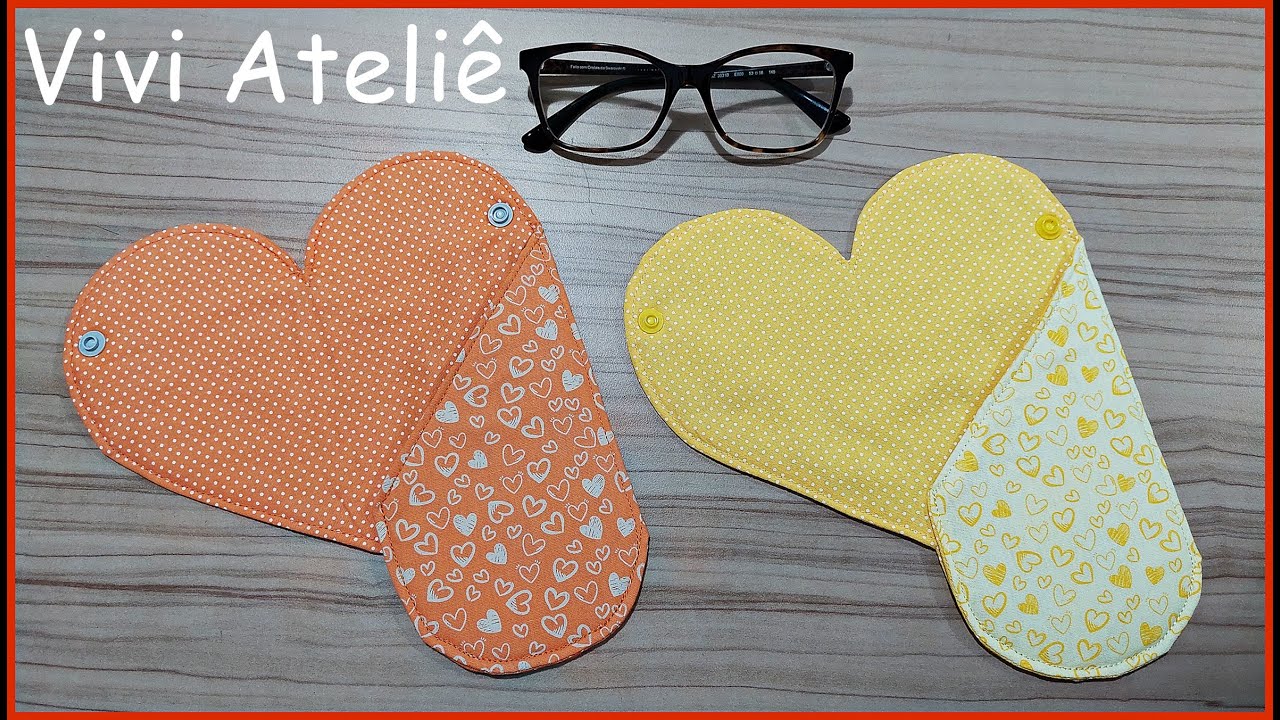 Porta Óculos Coração | Faça e Venda | Passo a Passo | Vivi Ateliê
