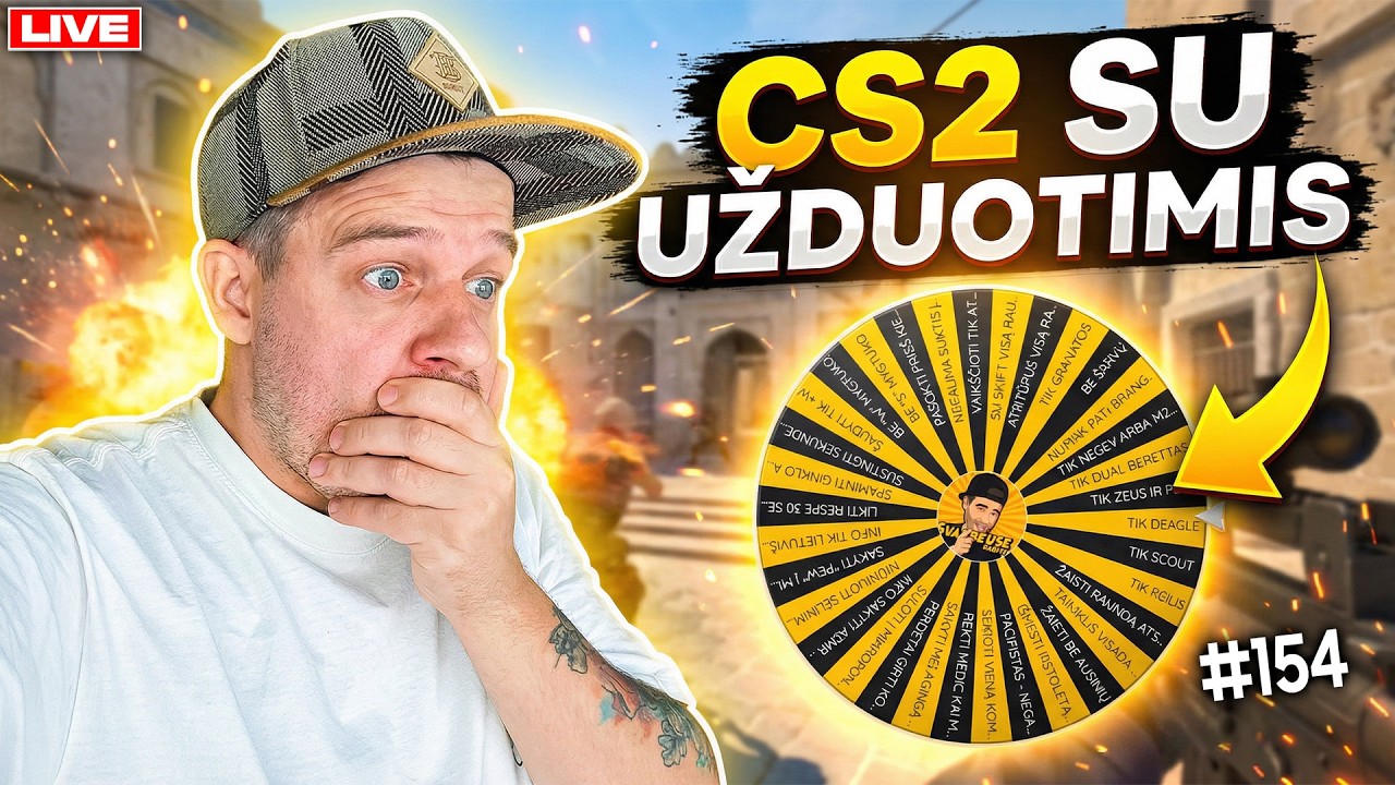 Senas geras CS2 prabėgimas su užduotėlėmis! (NERVINS TEAM MATE) | 1️⃣5️⃣4️⃣ SD MARATONAS