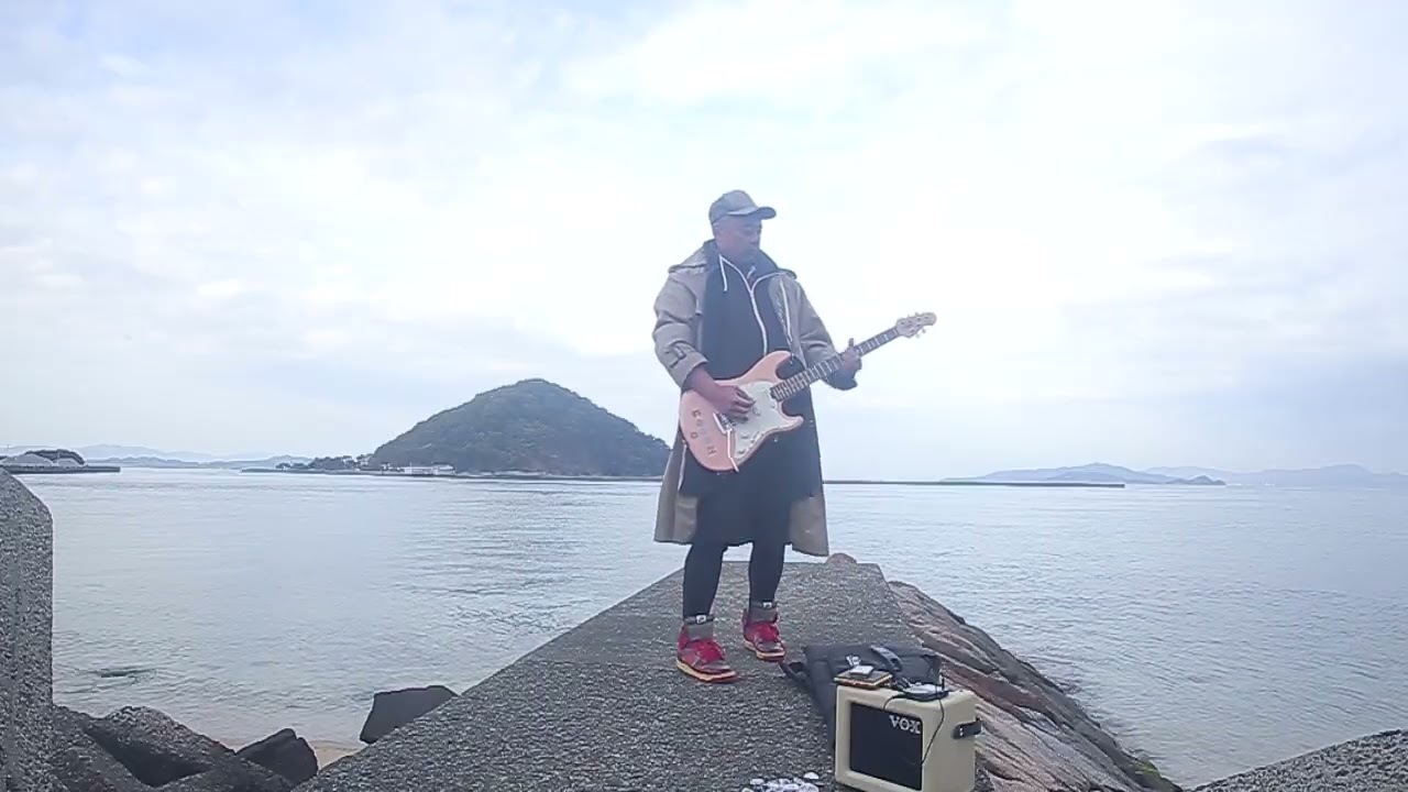 MVI 5586　ﾍﾎﾞギター、ｼﾐｼﾞﾐｵﾓｳ､､きれい目なお姐さんに声掛けられたら調子のるタイプのまっつん。　@2026-03-06 on 大浜　『家で弾くな!うるさい!』