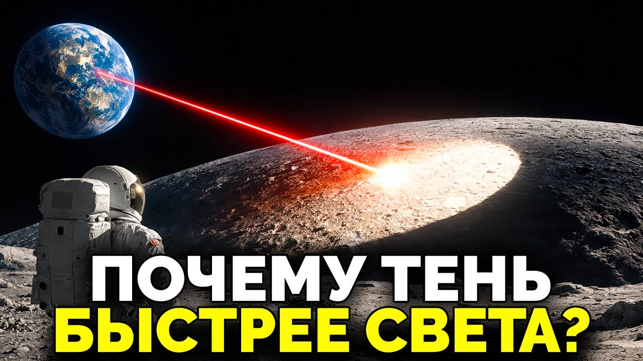 Почему тень быстрее света, если это невозможно?