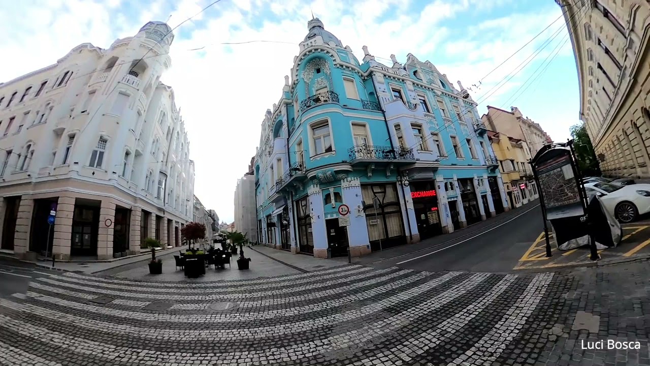 Oradea Republicii Pietonala city center nice buildings  heritage