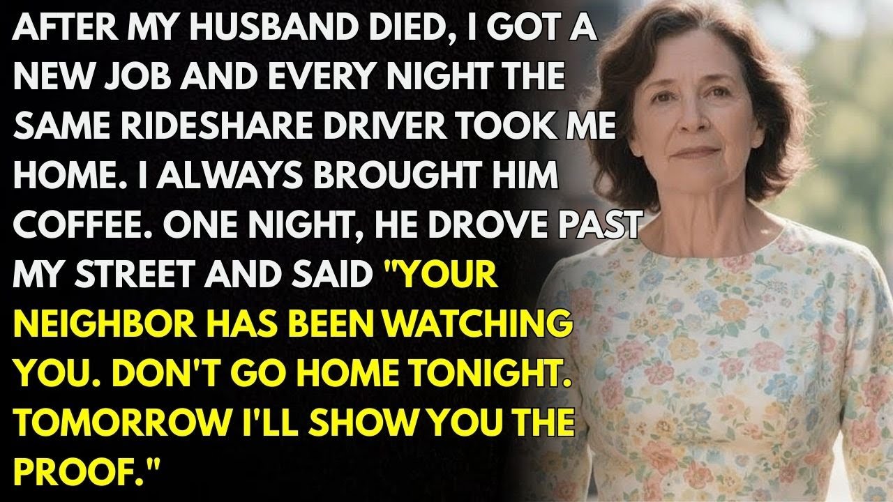 I gave my rideshare driver coffee every night. One night he drove past my house and said, 