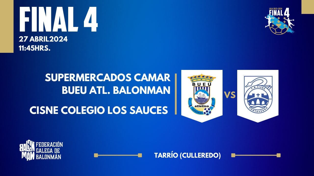 FINAL 4 SUPERMERCADOS CAMAR BUEU ATL. BALONMAN VS CISNE COLEGIO LOS SAUCES