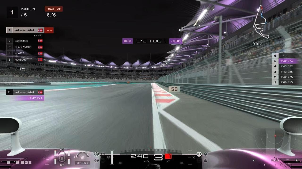 Mazda 787B - Yas Marina Circuit - 1:42,101 - GT7 (Online race)