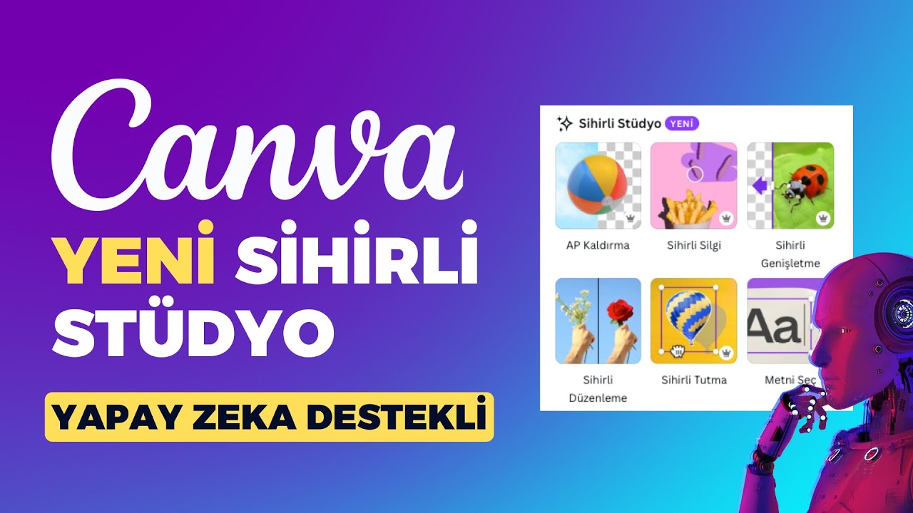 Canva'nın Yeni Sihirli Stüdyo Özellikleri 🔥 Canva Yapay Zekayla Güçlenmeye Devam Ediyor! 🤖