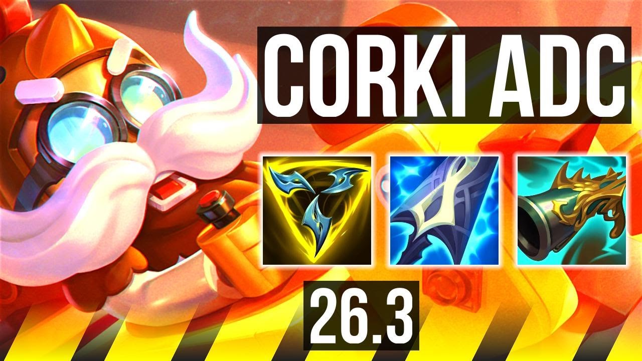 CORKI & Nautilus vs JINX & Leona (ADC) | Good KDA: 15/1/8 | KR Challenger | 26.3