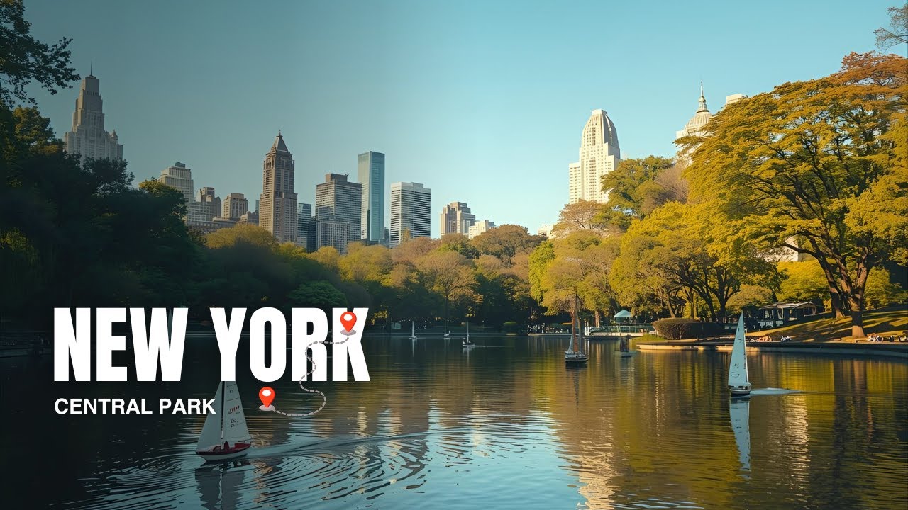CALMING Late Summer Central Park NYC 2025  | Model Boat Sailing | Walk 4K HDR