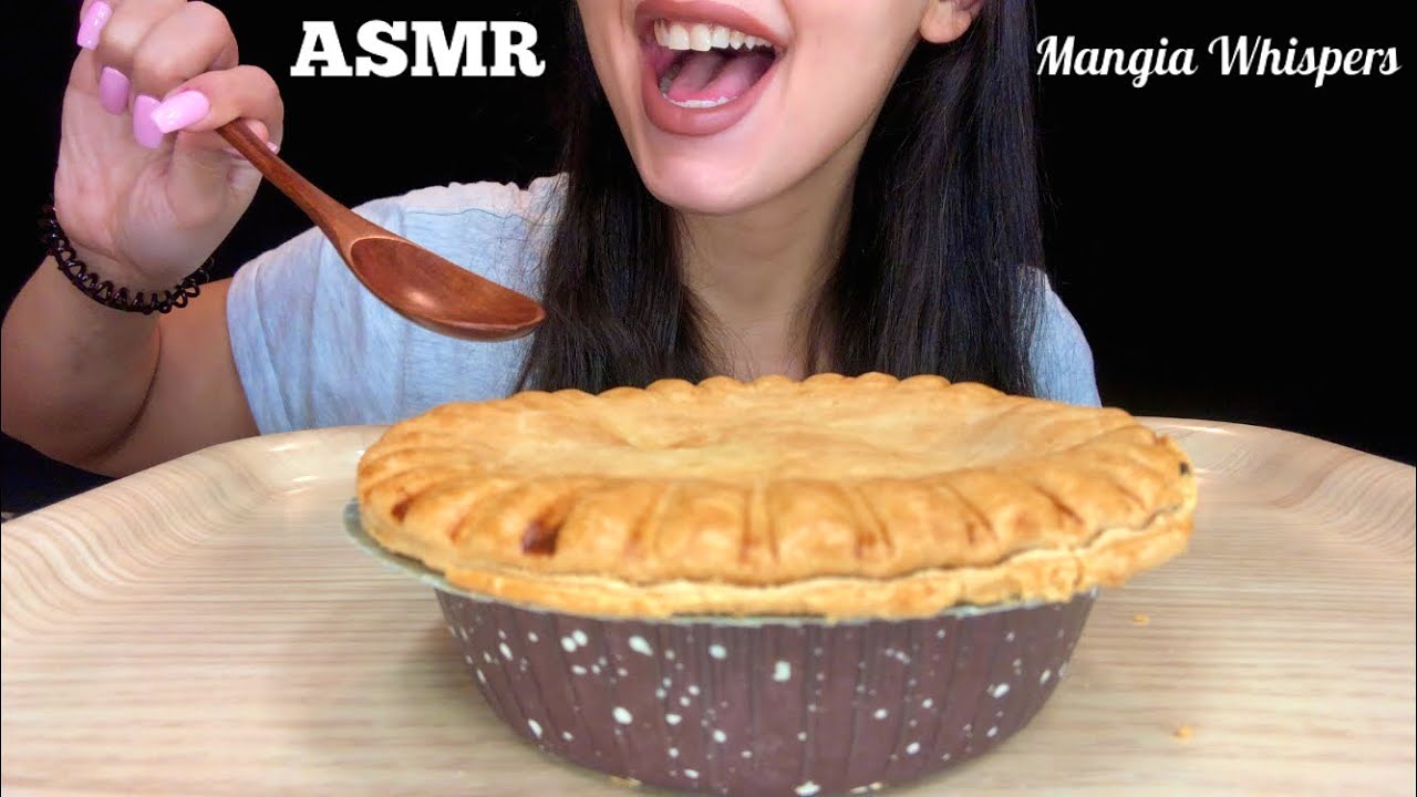 ASMR | EATING CHICKEN POT PIE! MUKBANG (WHISPER) | MANGIA WHISPERS 먹방