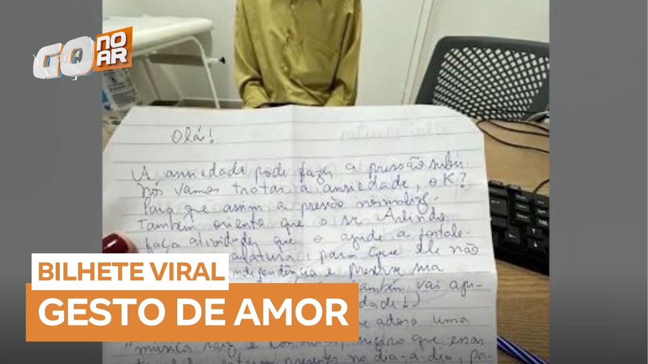 Filha escreve bilhete para ajudar pai idoso em consulta e caso viraliza
