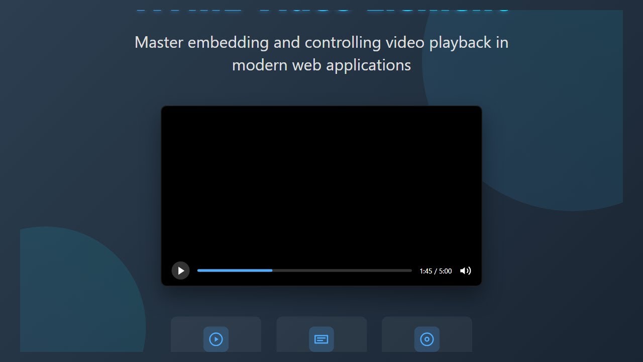 🎬 HTML Video Element: Embed & Control Video Playback for Beginners
