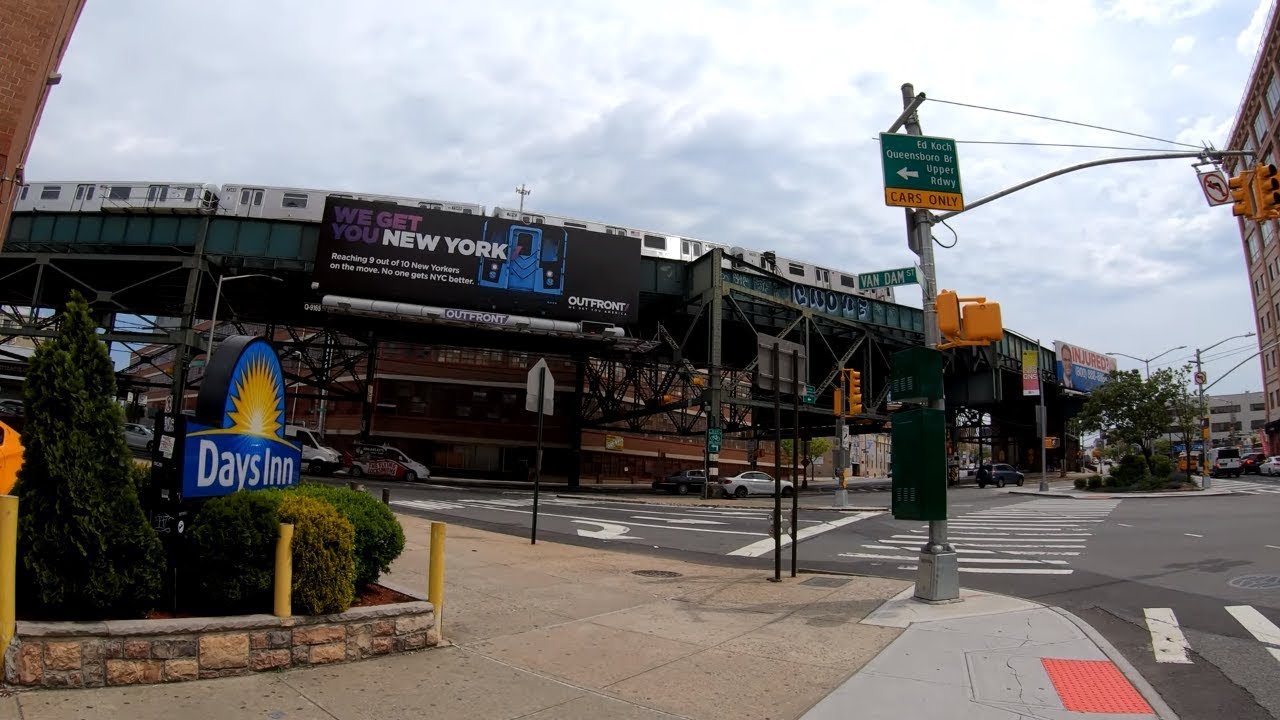 ⁴ᴷ⁶⁰ Walking NYC : Van Dam Street, Long Island City, Queens from Thomson Avenue to Greenpoint Avenue