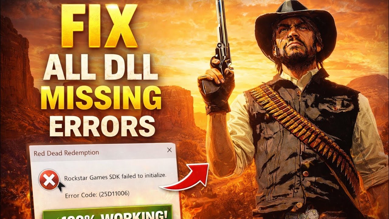 Red Dead redemption 1(Rockstar games SDK failed to initialize)Error code(25D11006)guide step by step
