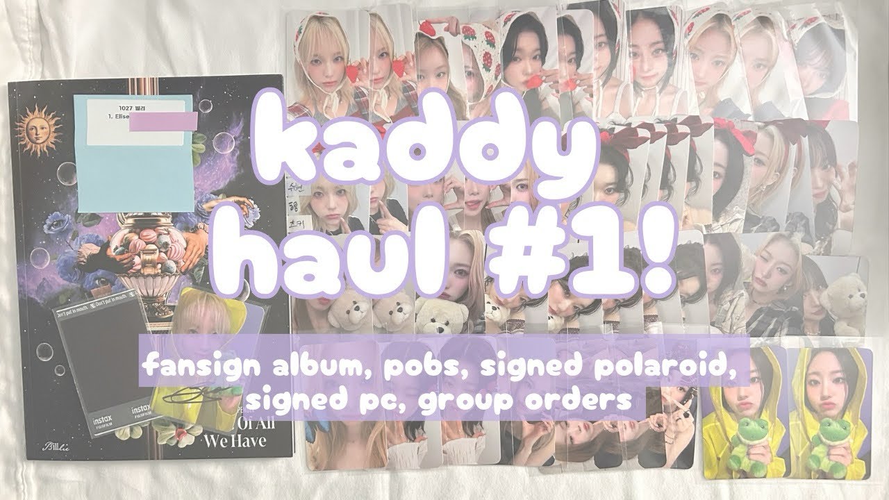 k-address haul #1! billlie fansign album, pobs, signed polaroid, signed photocards, group orders