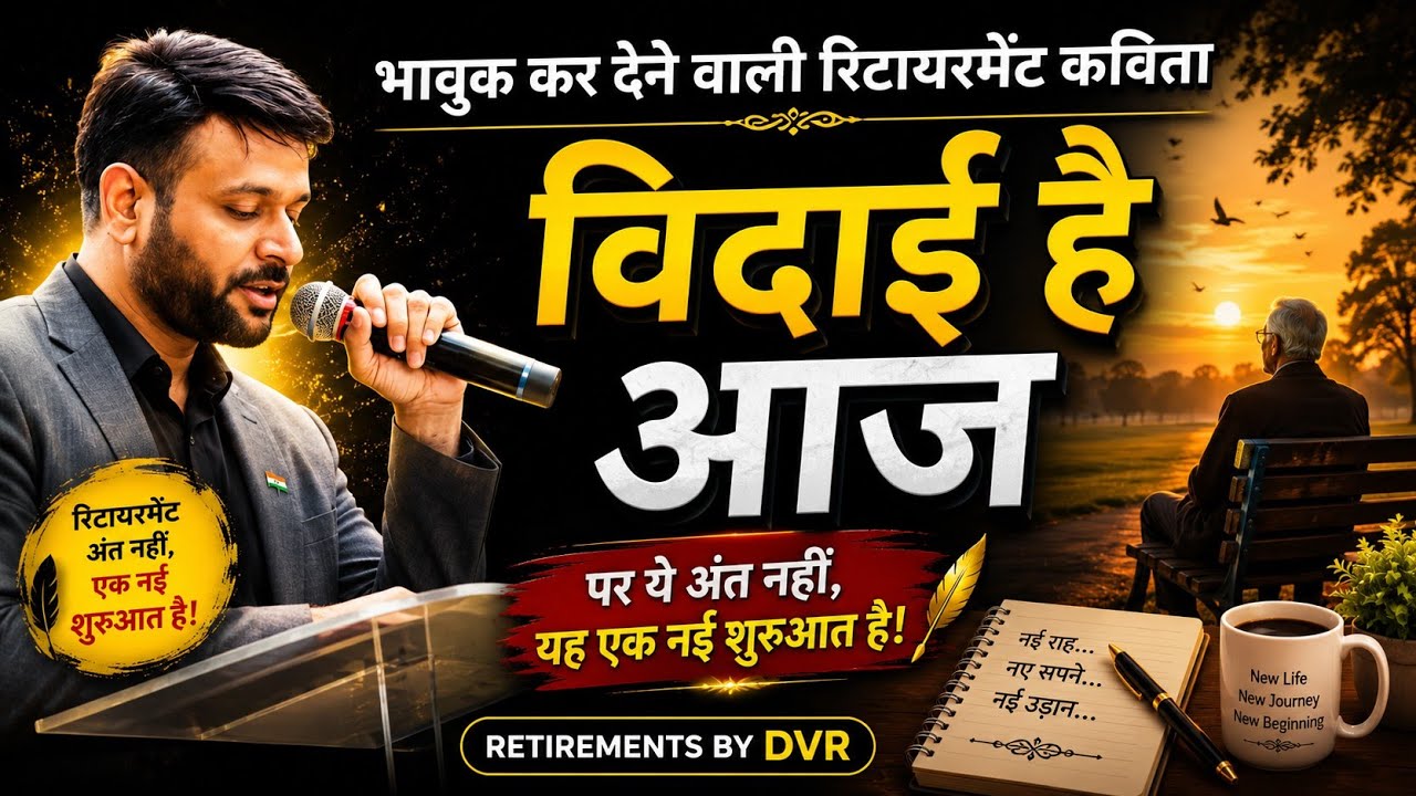विदाई है आज ।। Retirement song ll farewell song ll poem on retirement ll Motivationbydvr