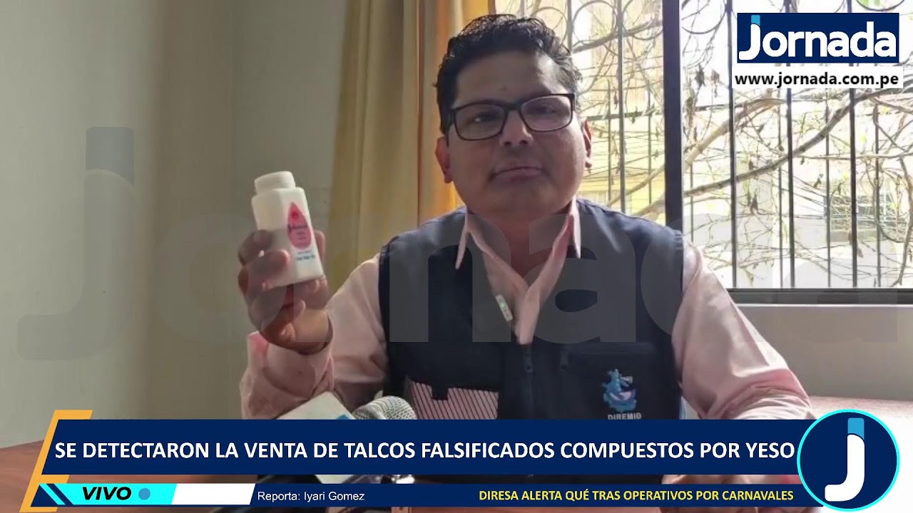 Diresa alerta qué tras operativos por carnavales se detectaron la venta de talcos falsificados