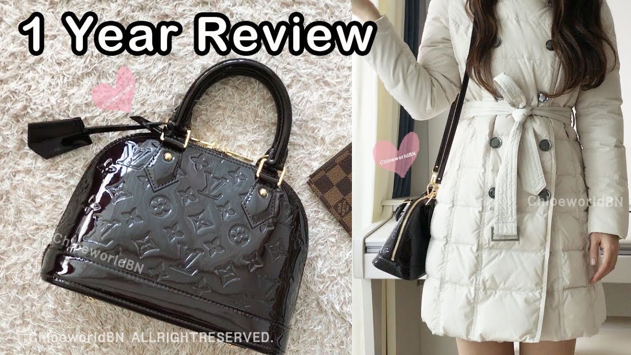 LOUIS VUITTON Alma BB Vernis 1 Year Review Amarante