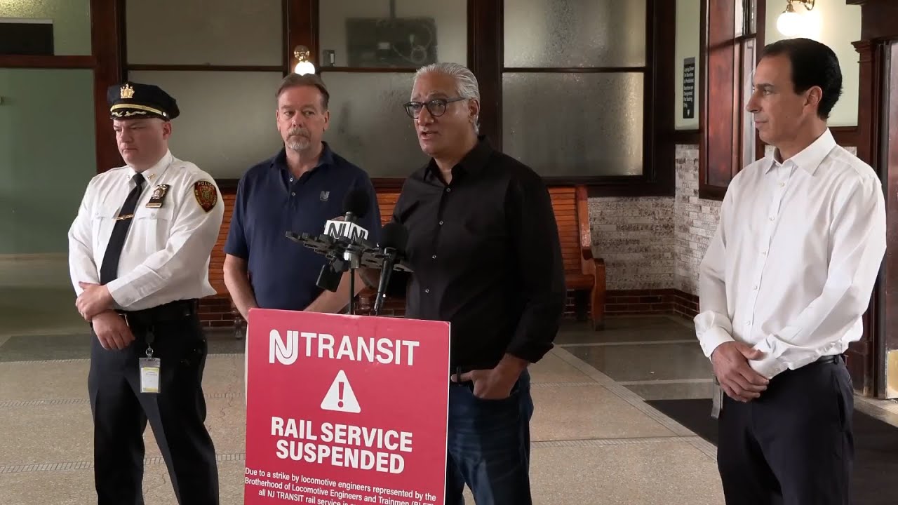 NJ TRANSIT CEO Kris Kolluri Holds Press Conference on Rail Strike on May 17, 2025