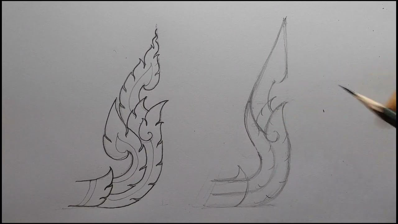 วาดลายกระหนกเปลว
