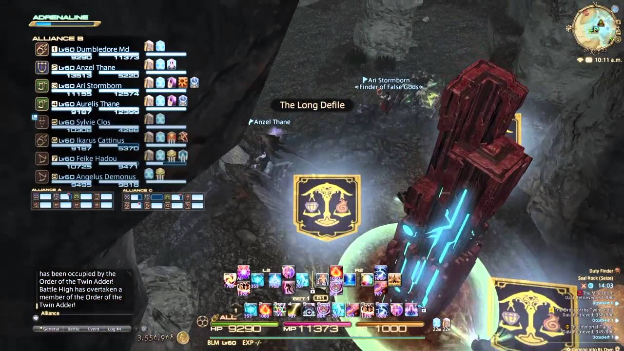 FFXIV Frontlines pvp 72 man seal rock black mage
