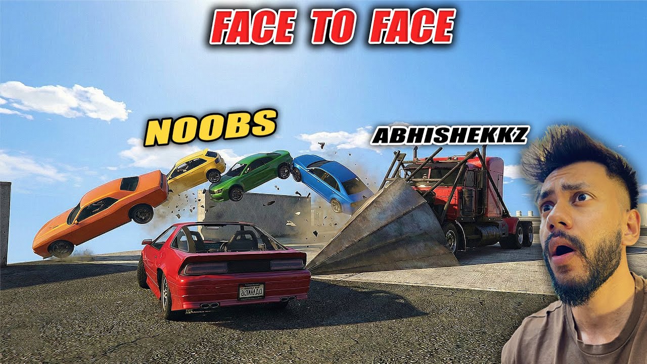 99.999% NOOBS STARTED CRYING IN THIS TRUCK VS CARS FACE TO FACE | GTA 5 PARKOUR RACE